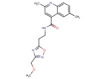 N-{2-[3-(methoxymethyl)-1,2,4-oxadiazol-5-yl]ethyl}-2,6-dimethyl-4-quinolinecarboxamide