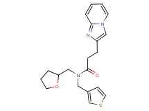 3-imidazo[1,2-a]pyridin-2-yl-N-(tetrahydrofuran-2-ylmethyl)-N-(3-thienylmethyl)propanamide