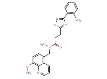 N-[(8-methoxyquinolin-5-yl)methyl]-N-methyl-3-[3-(2-methylphenyl)-1,2,4-oxadiazol-5-yl]propanamide