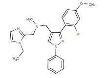1-(1-ethyl-1H-imidazol-2-yl)-N-{[3-(2-fluoro-4-methoxyphenyl)-1-phenyl-1H-pyrazol-4-yl]methyl}-N-methylmethanamine