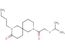 2-butyl-8-[(isopropylthio)acetyl]-2,8-diazaspiro[5.5]undecan-3-one