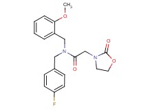 N-(4-fluorobenzyl)-N-(2-methoxybenzyl)-2-(2-oxo-1,3-oxazolidin-3-yl)acetamide