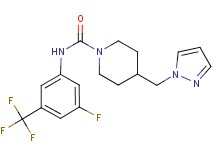 N-[3-fluoro-5-(trifluoromethyl)phenyl]-4-(1H-pyrazol-1-ylmethyl)piperidine-1-carboxamide
