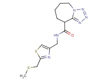 N-({2-[(methylthio)methyl]-1,3-thiazol-4-yl}methyl)-6,7,8,9-tetrahydro-5H-tetrazolo[1,5-a]azepine-9-carboxamide