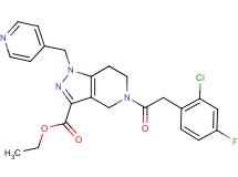 ethyl 5-[(2-chloro-4-fluorophenyl)acetyl]-1-(4-pyridinylmethyl)-4,5,6,7-tetrahydro-1H-pyrazolo[4,3-c]pyridine-3-carboxylate