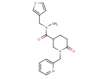 N-methyl-6-oxo-1-(2-pyridinylmethyl)-N-(3-thienylmethyl)-3-piperidinecarboxamide