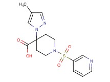 4-(4-methyl-1H-pyrazol-1-yl)-1-(pyridin-3-ylsulfonyl)piperidine-4-carboxylic acid