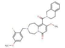 10-(3,4-dihydro-2(1H)-isoquinolinylcarbonyl)-3-(2-fluoro-4-methoxybenzyl)-9-methoxy-2,3,4,5-tetrahydropyrido[1,2-d][1,4]diazepin-7(1H)-one