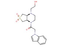 2-[(4aR*,7aS*)-4-(1H-indol-1-ylacetyl)-6,6-dioxidohexahydrothieno[3,4-b]pyrazin-1(2H)-yl]ethanol