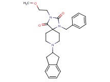 1-benzyl-8-(2,3-dihydro-1H-inden-2-yl)-3-(2-methoxyethyl)-1,3,8-triazaspiro[4.5]decane-2,4-dione