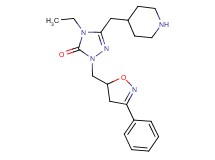 4-ethyl-2-[(3-phenyl-4,5-dihydroisoxazol-5-yl)methyl]-5-(piperidin-4-ylmethyl)-2,4-dihydro-3H-1,2,4-triazol-3-one