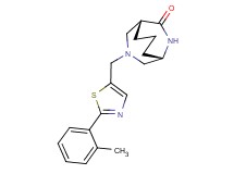 (1S*,5R*)-3-{[2-(2-methylphenyl)-1,3-thiazol-5-yl]methyl}-3,9-diazabicyclo[3.3.2]decan-10-one