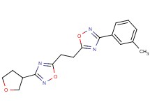 3-(3-methylphenyl)-5-{2-[3-(tetrahydrofuran-3-yl)-1,2,4-oxadiazol-5-yl]ethyl}-1,2,4-oxadiazole