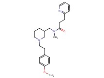 N-({1-[2-(4-methoxyphenyl)ethyl]-3-piperidinyl}methyl)-N-methyl-3-(2-pyridinyl)propanamide