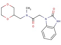 N-(1,4-dioxan-2-ylmethyl)-N-methyl-2-(2-oxo-2,3-dihydro-1H-benzimidazol-1-yl)acetamide