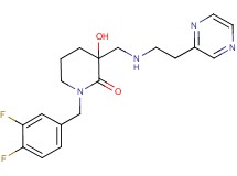 1-(3,4-difluorobenzyl)-3-hydroxy-3-{[(2-pyrazin-2-ylethyl)amino]methyl}piperidin-2-one