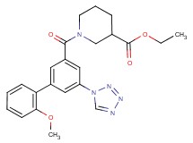 ethyl 1-{[2'-methoxy-5-(1H-tetrazol-1-yl)-3-biphenylyl]carbonyl}-3-piperidinecarboxylate