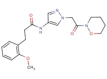 3-(2-methoxyphenyl)-N-{1-[2-(1,2-oxazinan-2-yl)-2-oxoethyl]-1H-pyrazol-4-yl}propanamide