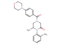 6-methyl-1-(2-methylphenyl)-4-[4-(4-morpholinyl)benzoyl]-2-piperazinone
