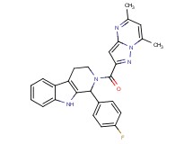 2-[(5,7-dimethylpyrazolo[1,5-a]pyrimidin-2-yl)carbonyl]-1-(4-fluorophenyl)-2,3,4,9-tetrahydro-1H-beta-carboline