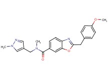 2-(4-methoxybenzyl)-N-methyl-N-[(1-methyl-1H-pyrazol-4-yl)methyl]-1,3-benzoxazole-6-carboxamide