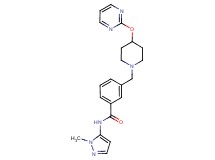 N-(1-methyl-1H-pyrazol-5-yl)-3-{[4-(pyrimidin-2-yloxy)piperidin-1-yl]methyl}benzamide