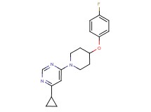 4-cyclopropyl-6-[4-(4-fluorophenoxy)-1-piperidinyl]pyrimidine