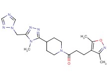 1-[3-(3,5-dimethylisoxazol-4-yl)propanoyl]-4-[4-methyl-5-(1H-1,2,4-triazol-1-ylmethyl)-4H-1,2,4-triazol-3-yl]piperidine