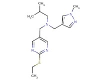 N-{[2-(ethylthio)pyrimidin-5-yl]methyl}-2-methyl-N-[(1-methyl-1H-pyrazol-4-yl)methyl]propan-1-amine