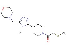 4-[(4-methyl-5-{1-[(methylthio)acetyl]piperidin-4-yl}-4H-1,2,4-triazol-3-yl)methyl]morpholine