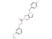 1-(4-fluorobenzyl)-5-[(3-methoxyphenoxy)acetyl]-1,4,5,6-tetrahydropyrrolo[3,4-c]pyrazole