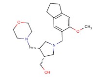 [(3R*,4S*)-1-[(6-methoxy-2,3-dihydro-1H-inden-5-yl)methyl]-4-(morpholin-4-ylmethyl)pyrrolidin-3-yl]methanol