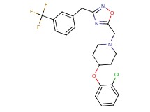4-(2-chlorophenoxy)-1-({3-[3-(trifluoromethyl)benzyl]-1,2,4-oxadiazol-5-yl}methyl)piperidine