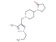 1-{1-[(3-methyl-1-propyl-1H-pyrazol-4-yl)methyl]piperidin-4-yl}pyrrolidin-2-one