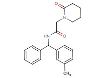 N-[(3-methylphenyl)(phenyl)methyl]-2-(2-oxopiperidin-1-yl)acetamide
