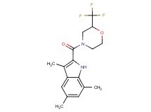 3,5,7-trimethyl-2-{[2-(trifluoromethyl)morpholin-4-yl]carbonyl}-1H-indole