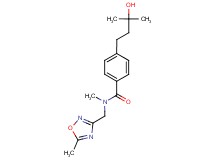 4-(3-hydroxy-3-methylbutyl)-N-methyl-N-[(5-methyl-1,2,4-oxadiazol-3-yl)methyl]benzamide