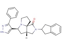 (3aS*,5S*,9aS*)-2-(2,3-dihydro-1H-inden-2-yl)-5-(3-phenyl-1H-pyrazol-4-yl)hexahydro-7H-pyrrolo[3,4-g]pyrrolizin-1(2H)-one