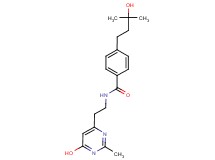 4-(3-hydroxy-3-methylbutyl)-N-[2-(6-hydroxy-2-methyl-4-pyrimidinyl)ethyl]benzamide