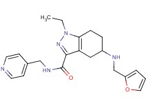 1-ethyl-5-[(2-furylmethyl)amino]-N-(4-pyridinylmethyl)-4,5,6,7-tetrahydro-1H-indazole-3-carboxamide