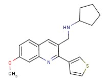 N-{[7-methoxy-2-(3-thienyl)-3-quinolinyl]methyl}cyclopentanamine