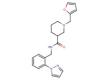 1-(2-furylmethyl)-N-[2-(1H-pyrazol-1-yl)benzyl]-3-piperidinecarboxamide
