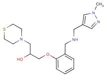 1-[2-({[(1-methyl-1H-pyrazol-4-yl)methyl]amino}methyl)phenoxy]-3-(4-thiomorpholinyl)-2-propanol