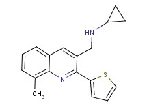 N-{[8-methyl-2-(2-thienyl)-3-quinolinyl]methyl}cyclopropanamine