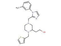 2-[4-{[1-(3-methylphenyl)-1H-imidazol-2-yl]methyl}-1-(2-thienylmethyl)-2-piperazinyl]ethanol