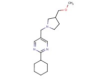 2-cyclohexyl-5-{[3-(methoxymethyl)pyrrolidin-1-yl]methyl}pyrimidine