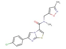 6-(4-chlorophenyl)-N-methyl-N-[(3-methylisoxazol-5-yl)methyl]imidazo[2,1-b][1,3]thiazole-3-carboxamide