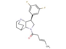 (2R*,3S*,6R*)-3-(3,5-difluorophenyl)-5-[(3E)-3-pentenoyl]-1,5-diazatricyclo[5.2.2.0~2,6~]undecane