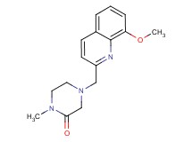 4-[(8-methoxy-2-quinolinyl)methyl]-1-methyl-2-piperazinone trifluoroacetate