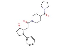 2-{2-oxo-2-[4-(1-pyrrolidinylcarbonyl)-1-piperidinyl]ethyl}-3-phenyl-2-cyclopenten-1-one
